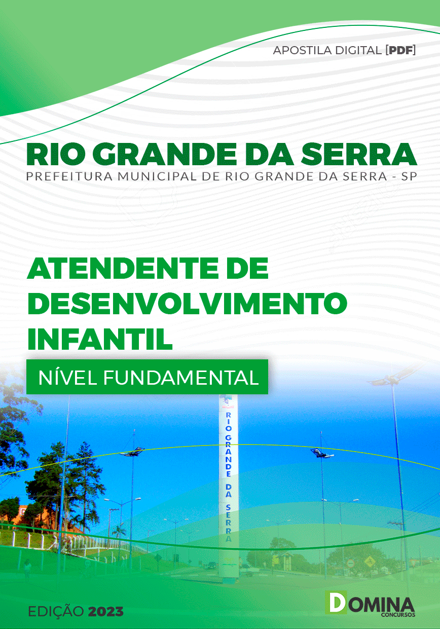 Apostila Pref Rio Grande da Serra SP 2023 Atendente Desenvolvimento Infantil