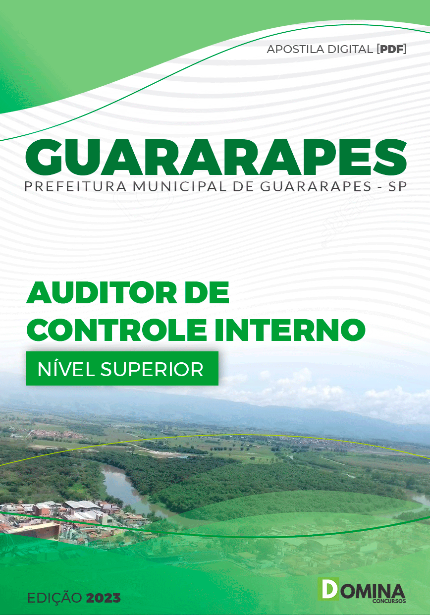 Apostila Pref Guararapes SP 2023 Auditor Controle Interno