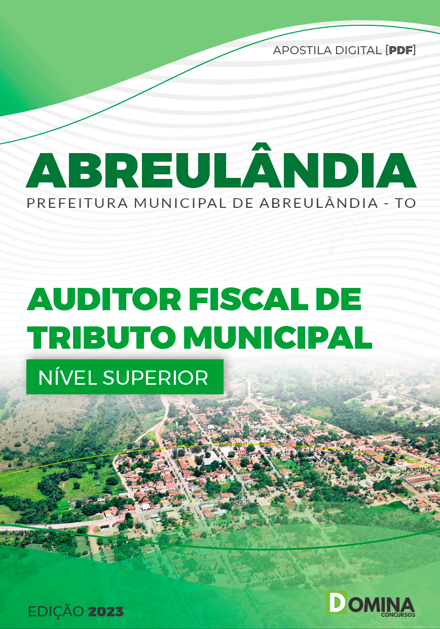 Apostila Pref Abreulândia TO 2023 Auditor Fiscal Tributo Municipal
