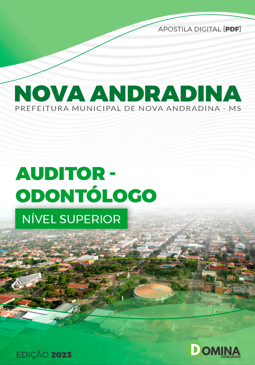 Apostila Digital Pref Andradina MG 2023 Auditor Odontólogo