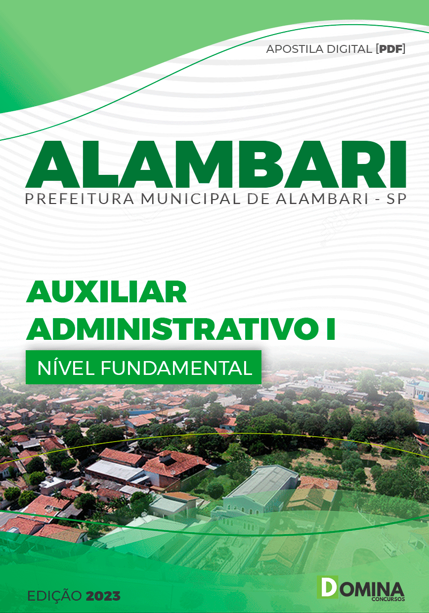 Apostila Pref Alambari SP 2023 Auxiliar Administrativo