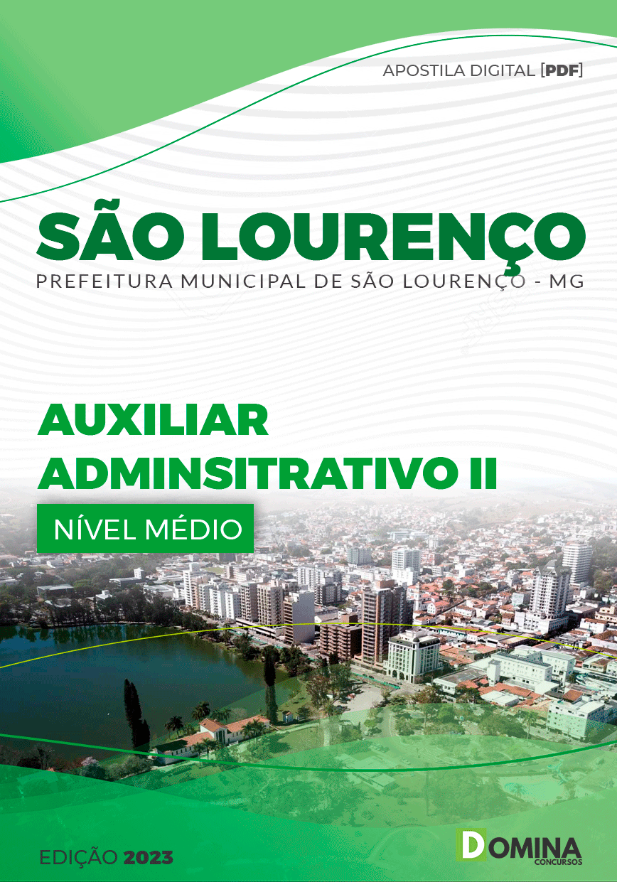 Apostila Pref São Lourenço MG 2023 Auxiliar Administrativo