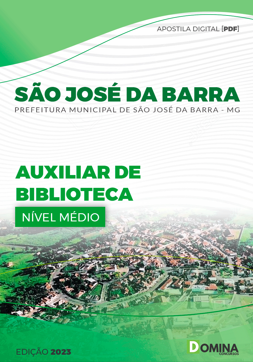 Apostila Pref São José da Barra MG 2023 Auxiliar Biblioteca