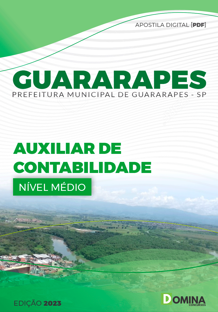 Apostila Pref Guararapes SP 2023 Auxiliar Contabilidade