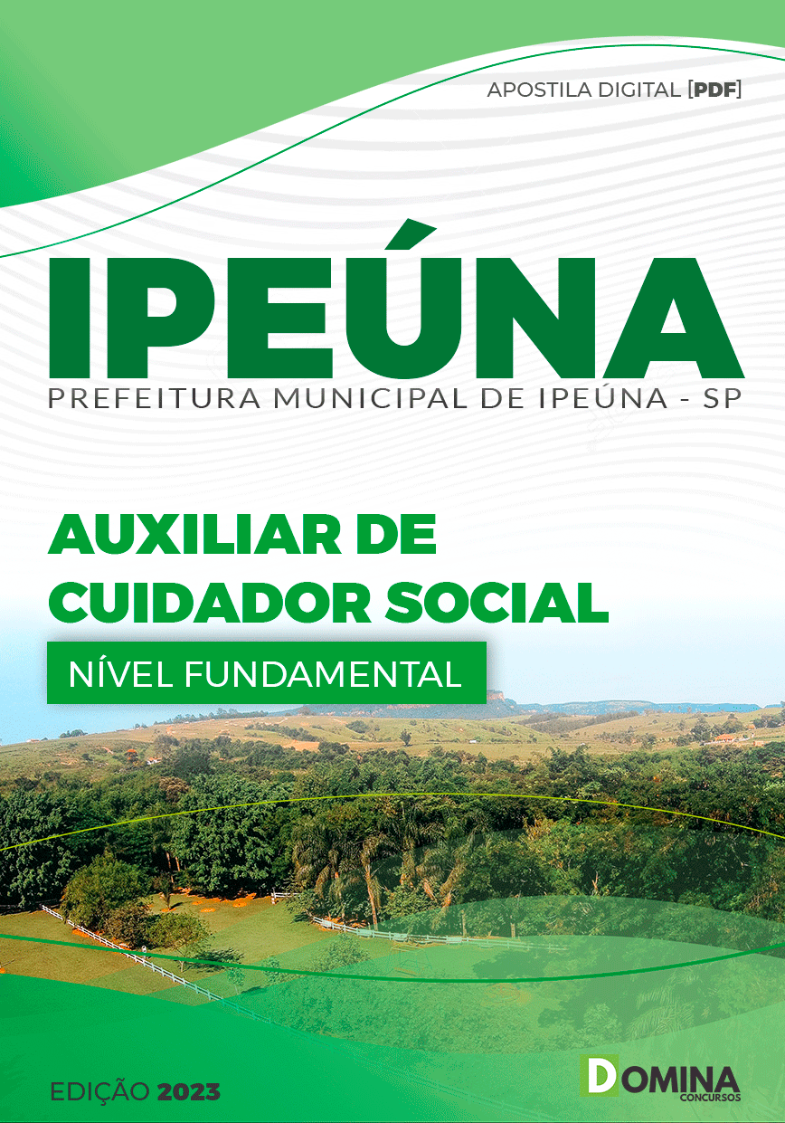Apostila Concurso Pref Ipeúna SP 2023 Auxiliar Cuidador Social