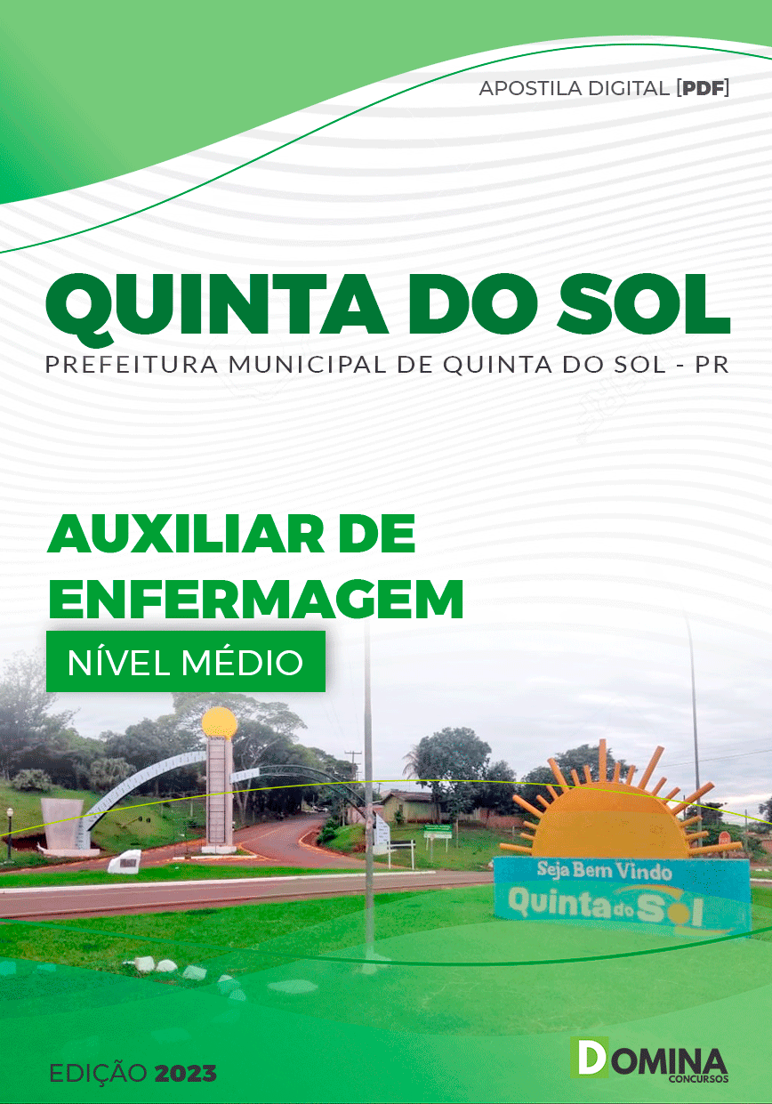 Apostila Pref Quinta do Sol PR 2023 Auxiliar Enfermagem
