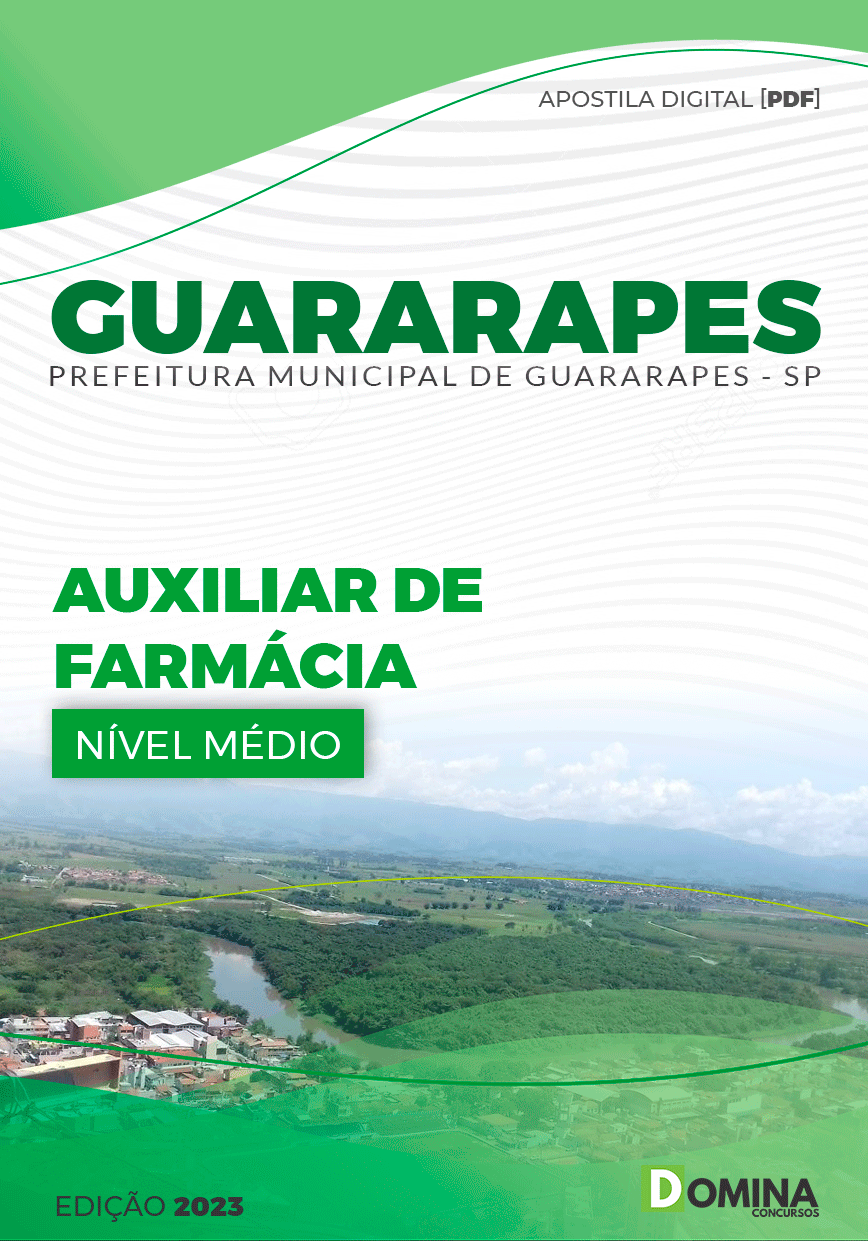 Apostila Pref Guararapes SP 2023 Auxiliar Farmácia