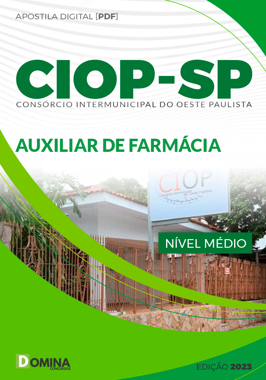 Apostila Digital Seletivo CIOP SP 2023 Auxiliar Farmácia