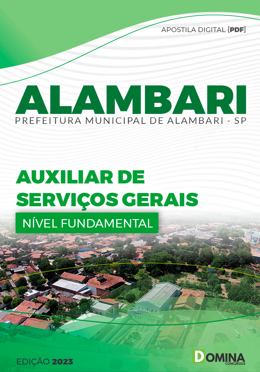 Apostila Pref Alambari SP 2023 Auxiliar Serviços Gerais