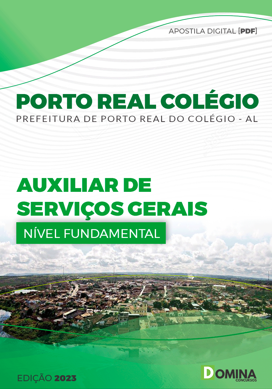 Apostila Pref Porto Real do Colégio AL 2023 Auxiliar Serviços Gerais