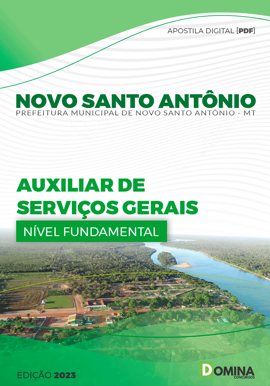 Apostila Pref Santo Antônio MT 2023 Auxiliar Serviços Gerais