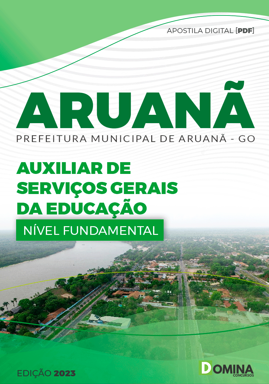 Apostila Pref Aruanã GO 2023 Auxiliar Serviços Gerais Educação