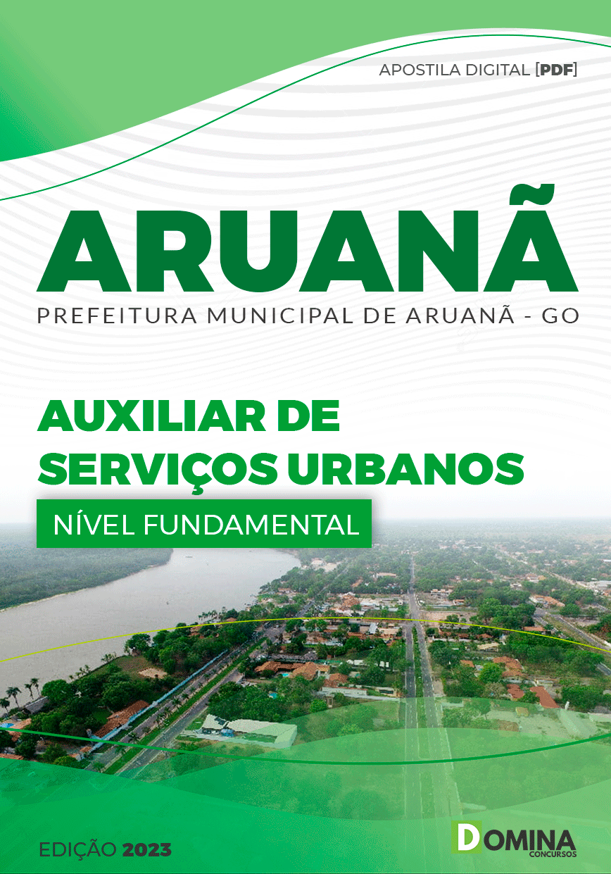 Apostila Pref Aruanã GO 2023 Auxiliar Serviços Gerais Urbanos