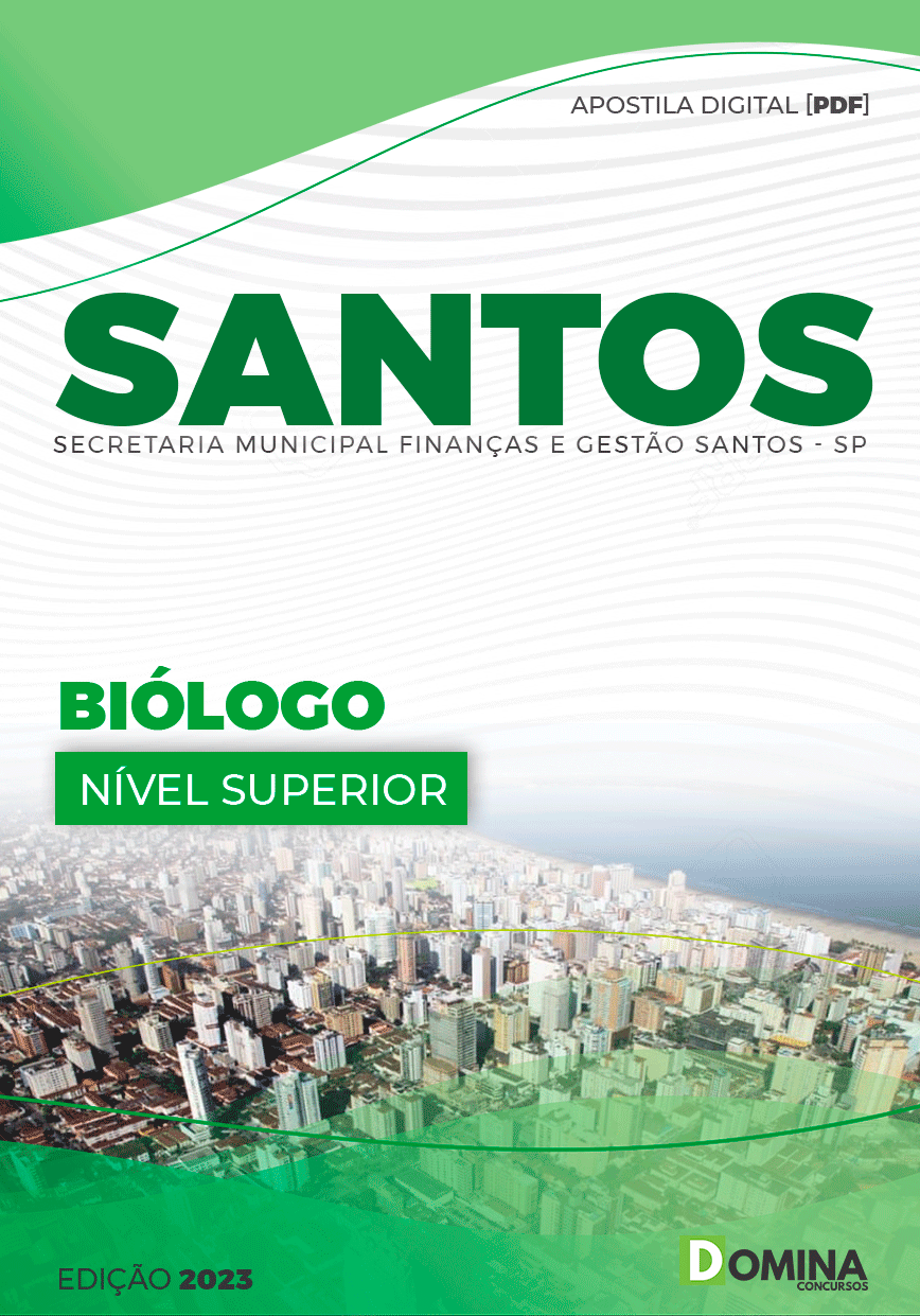 Apostila Digital Concurso Pref Santos SP 2023 Biólogo