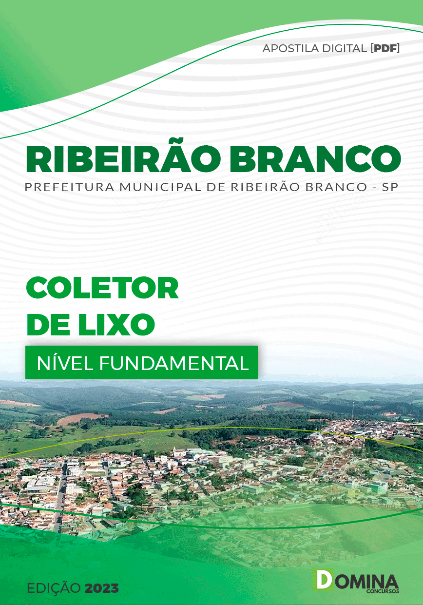 Apostila Pref Ribeirão Branco SP 2023 Coletor de Lixo