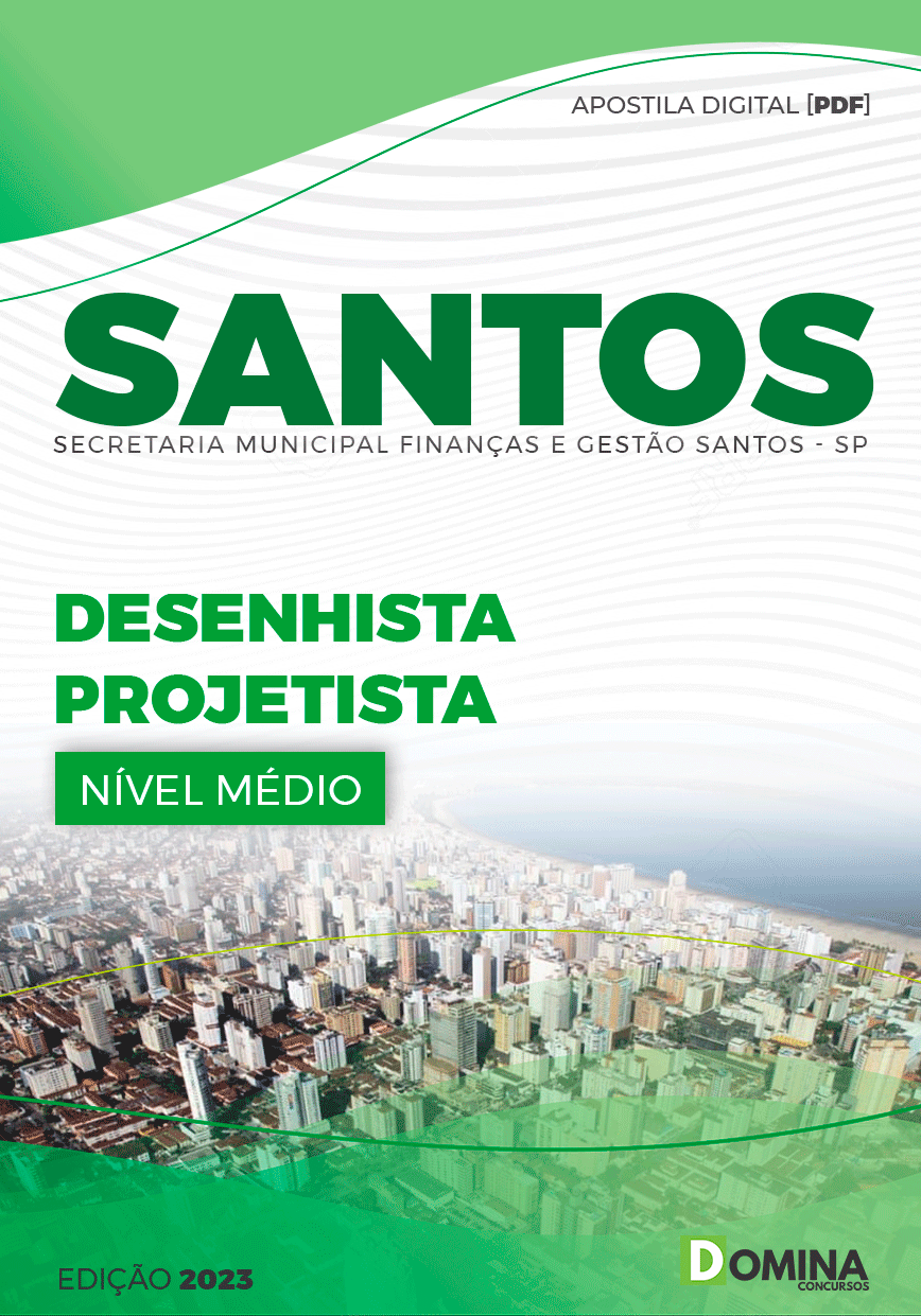 Apostila Concurso Pref Santos SP 2023 Desenhista Projetista