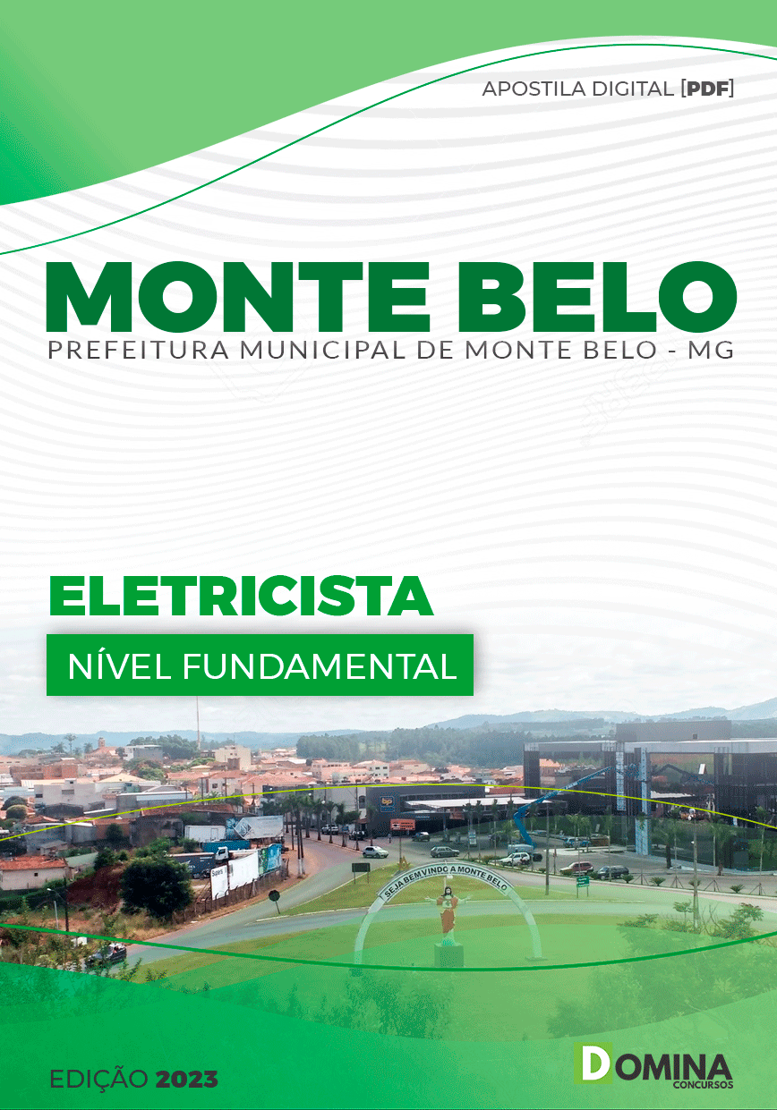 Apostila Digital Pref Monte Belo MG 2023 Eletricista