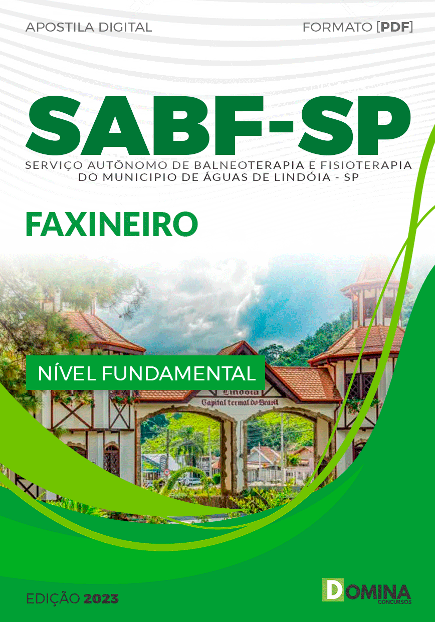 Apostila Digital Concurso SABF SP 2023 Faxineiro