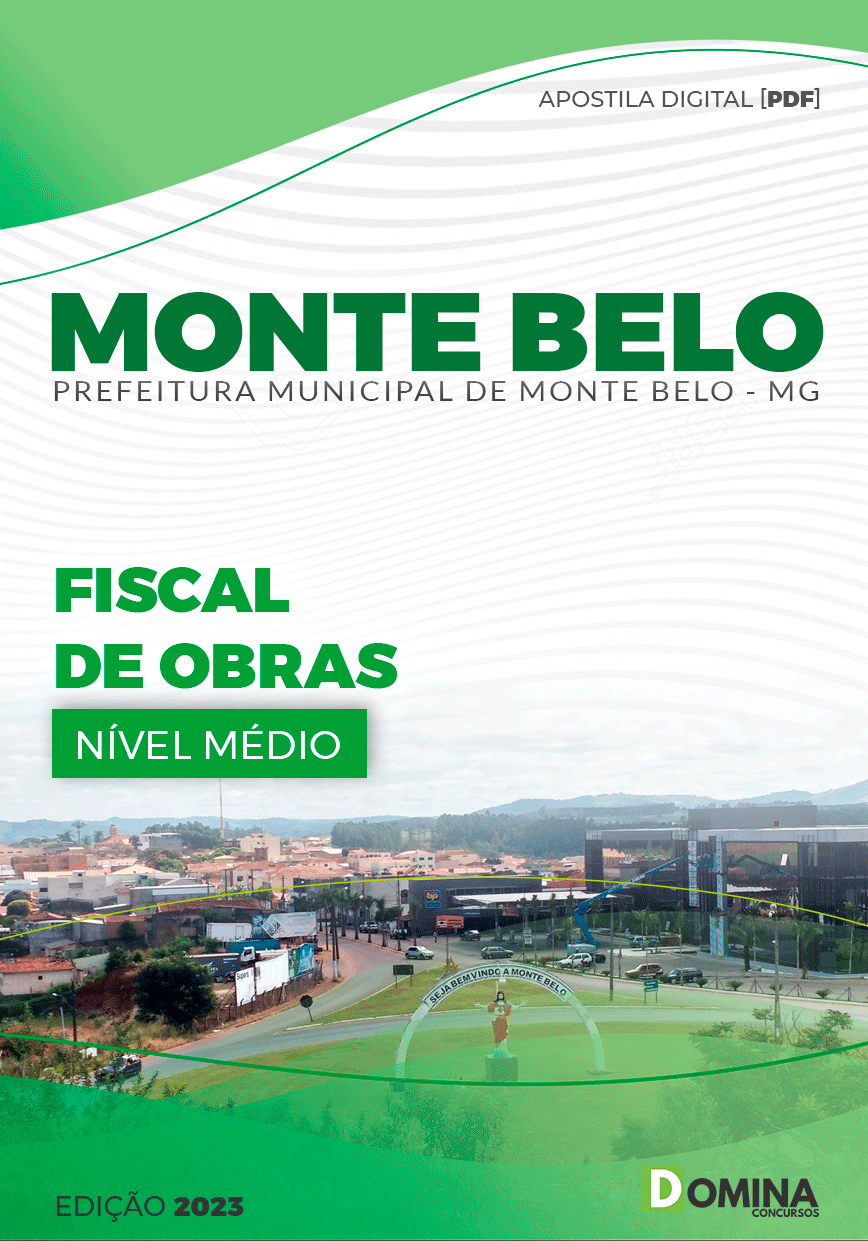 Apostila Digital Pref Monte Belo MG 2023 Fiscal Obras