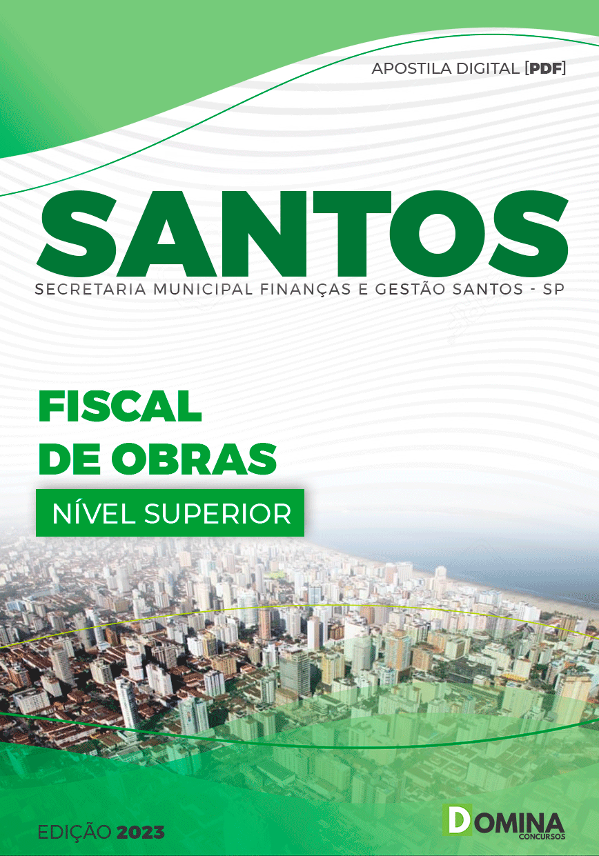 Apostila Concurso Pref Santos SP 2023 Fiscal Obras