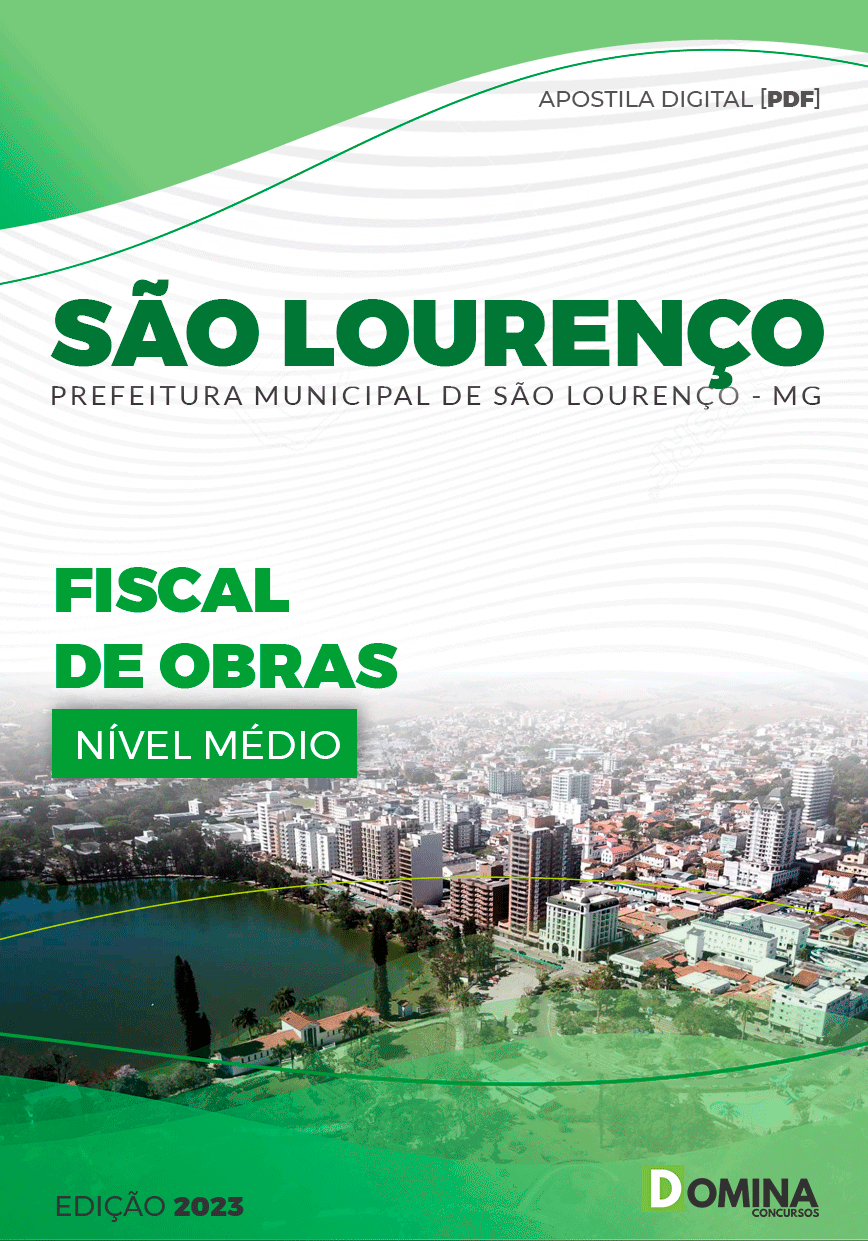 Apostila Pref São Lourenço MG 2023 Fiscal Obras