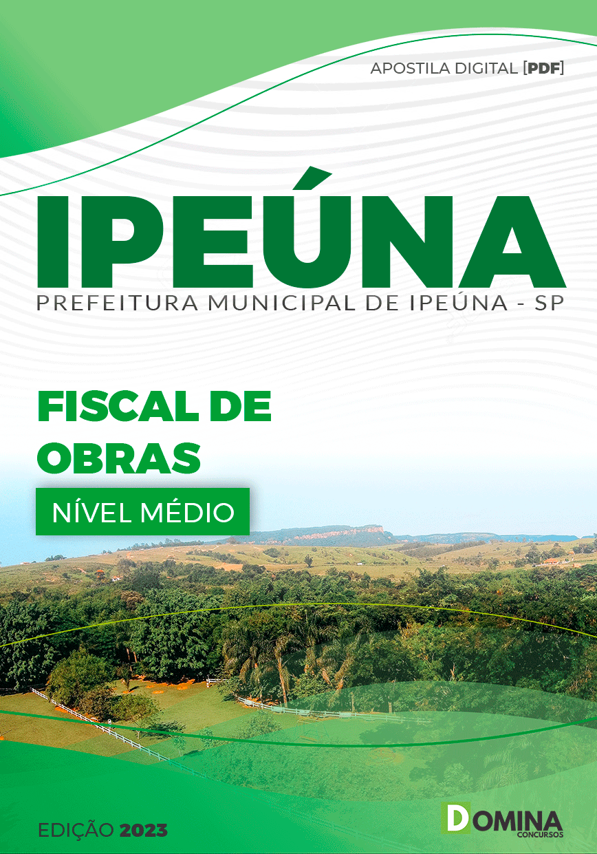 Apostila Concurso Pref Ipeúna SP 2023 Fiscal Obras