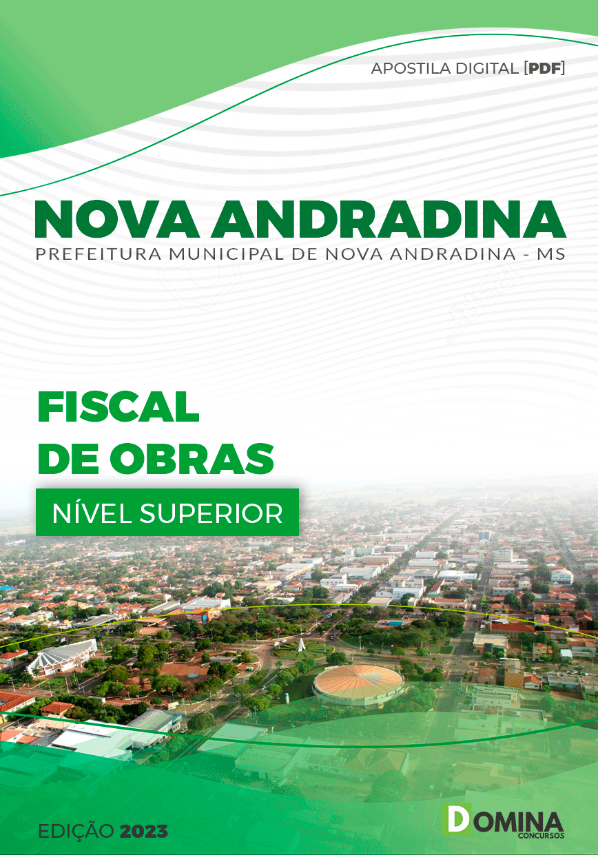 Apostila Digital Pref Andradina MG 2023 Fiscal Obras