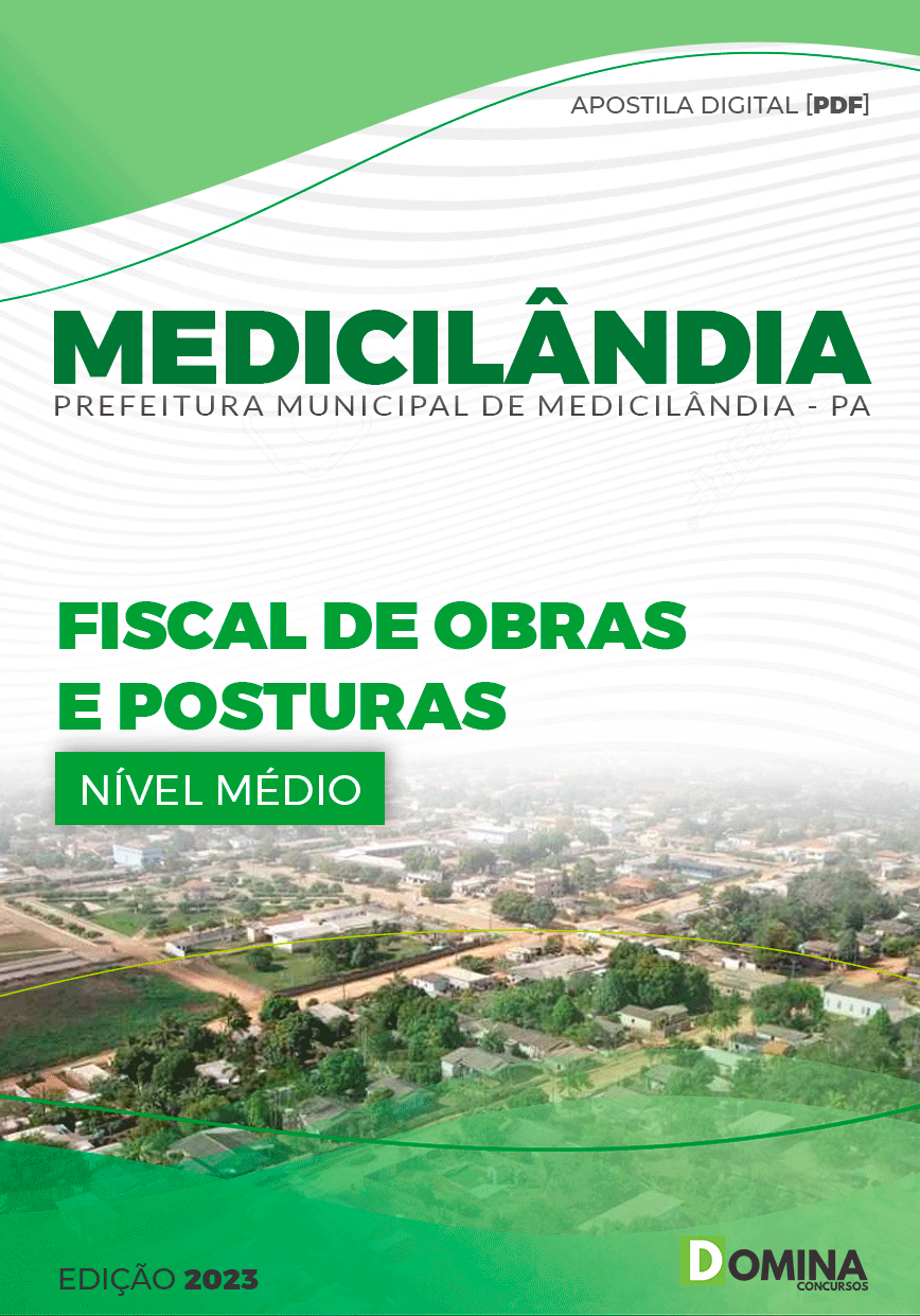Apostila Digital Pref Medicilândia PA 2023 Fiscal Obras Posturas