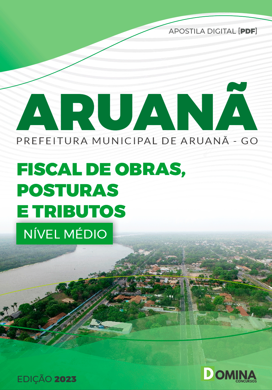 Apostila Pref Aruanã GO 2023 Fiscal Obras Postura Tributos