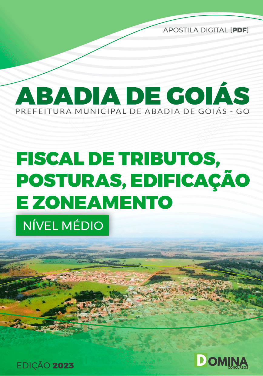 Apostila Digital Pref Abadia GO 2023 Fiscal Posturas