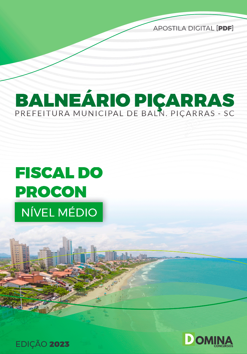 Apostila Pref Balneário Piçarras SC 2023 Fiscal Procon