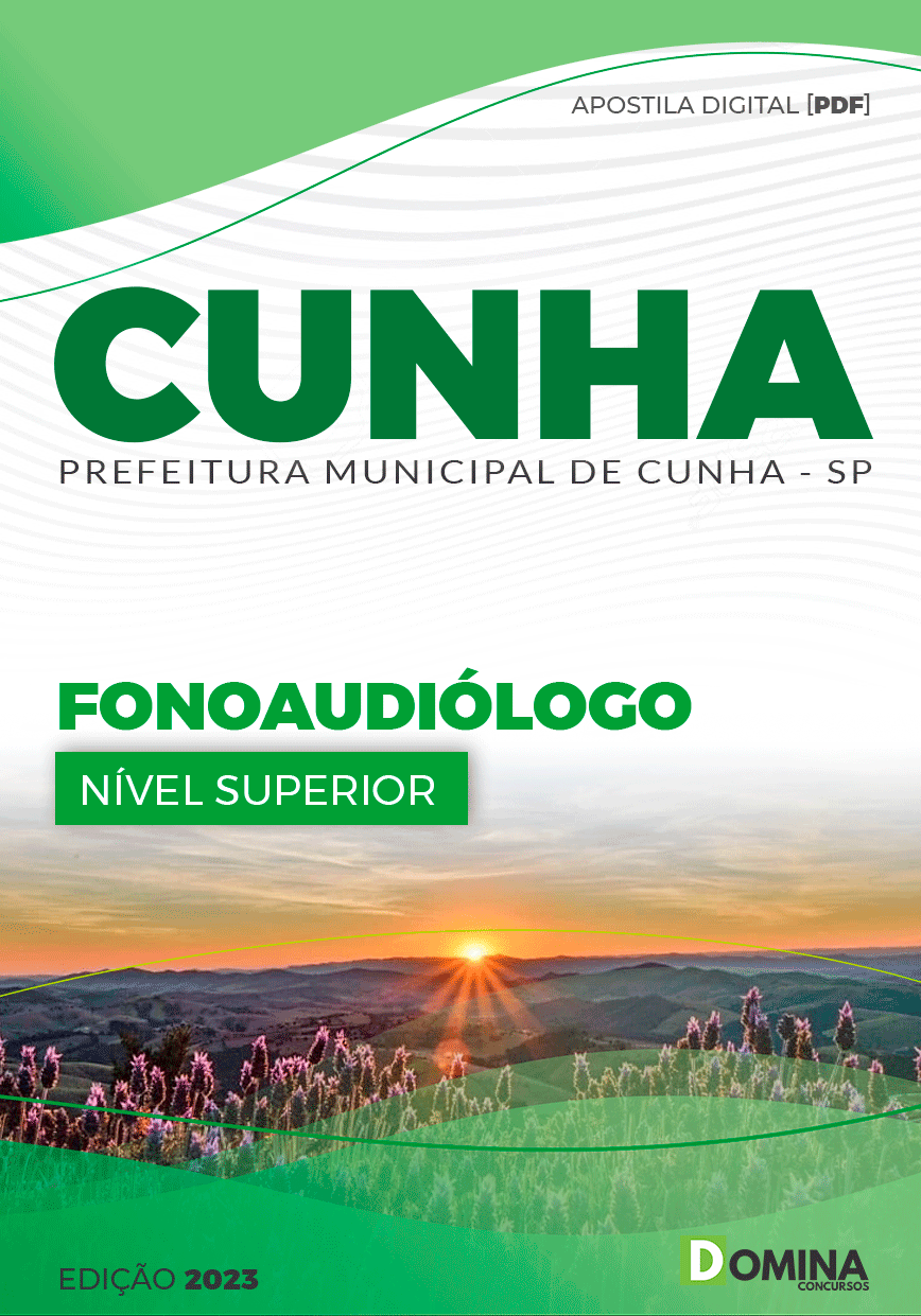 Apostila Concurso Pref Cunha SP 2023 Fonoaudiólogo