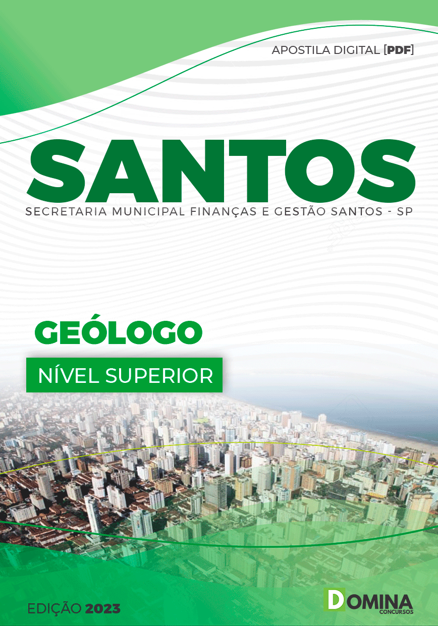 Apostila Digital Concurso Pref Santos SP 2023 Geólogo