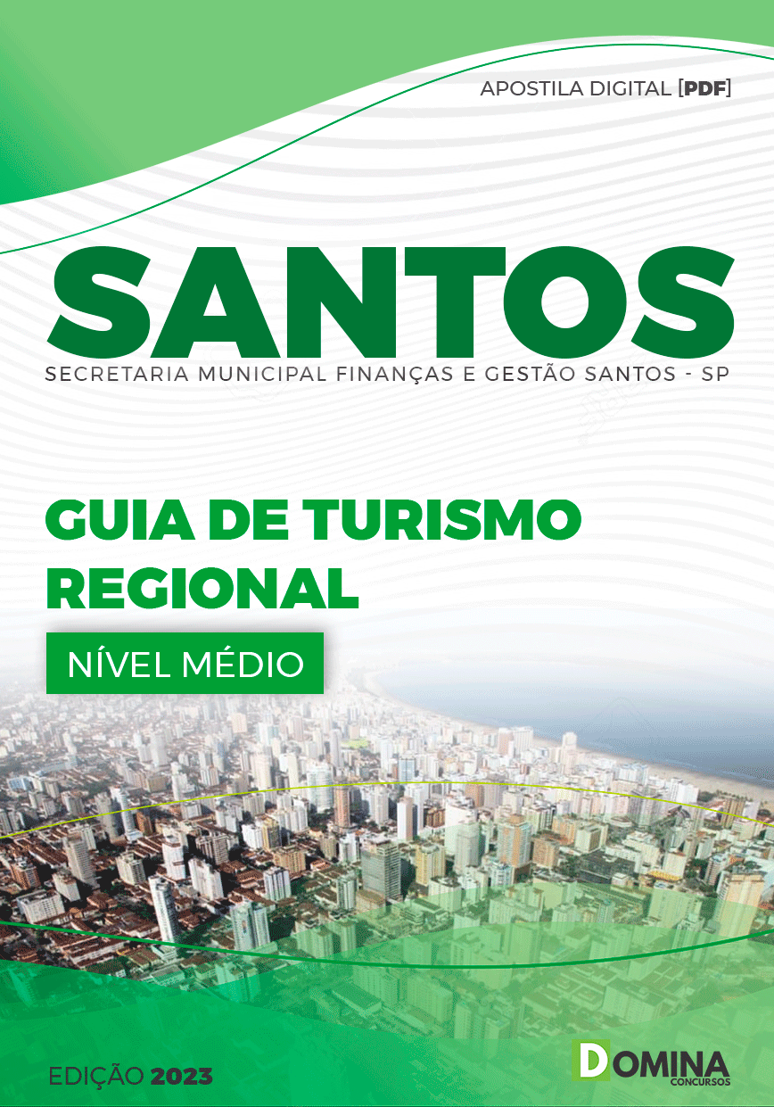 Apostila Concurso Pref Santos SP 2023 Guia Turismo Regional