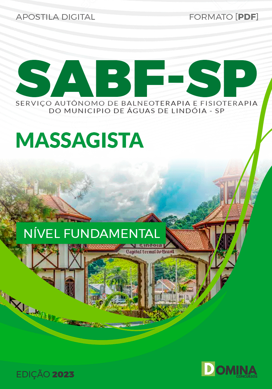 Apostila Digital Concurso SABF SP 2023 Massagista