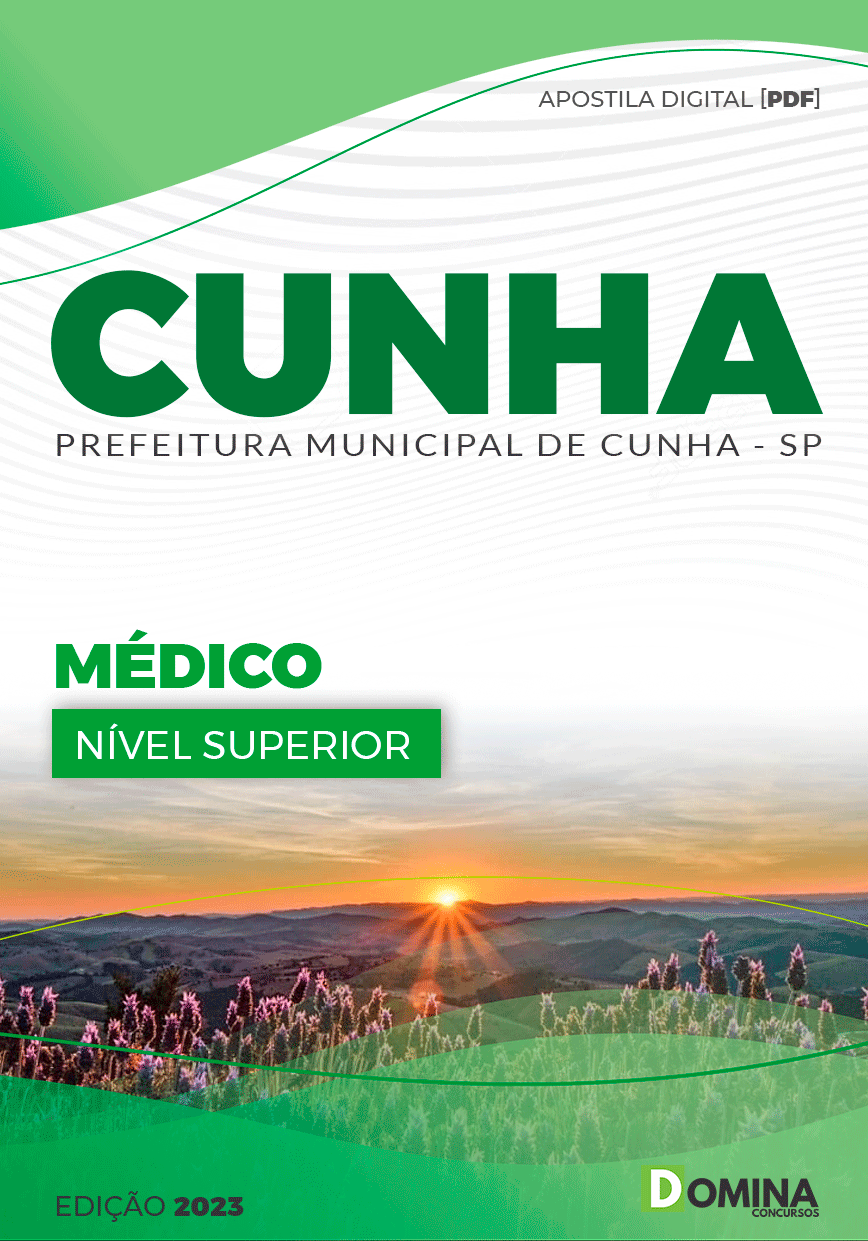 Apostila Digtial Concurso Pref Cunha SP 2023 Médico