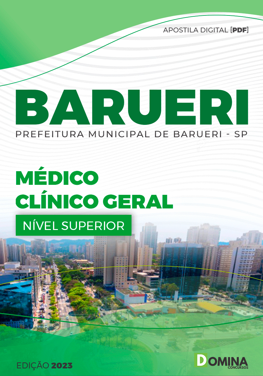 Apostila Pref Barueri SP 2023 Médico Clínico Geral