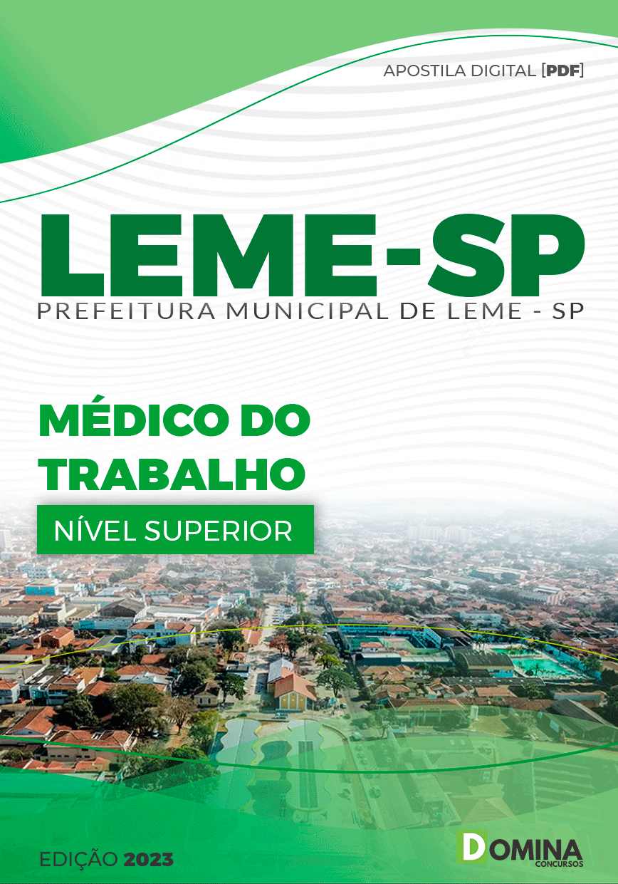 Apostila Concuro Pref Leme SP 2023 Médico Trabalho