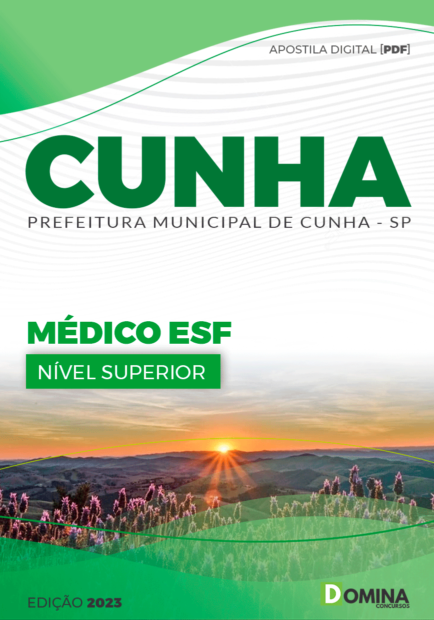 Apostila Concurso Pref Cunha SP 2023 Médico ESF