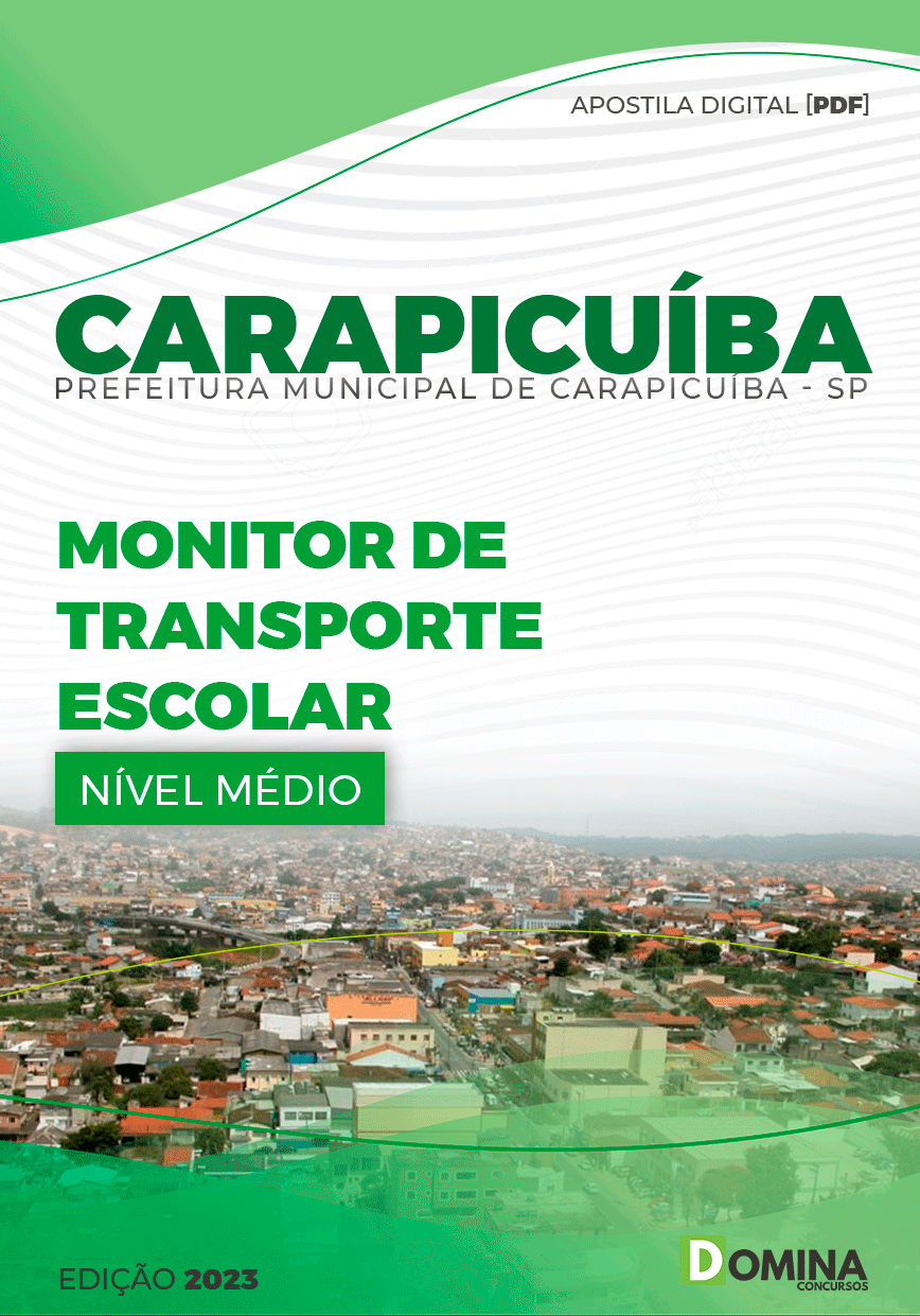 Apostila Pref Carapicuíba SP 2023 Monitor Transporte Escolar
