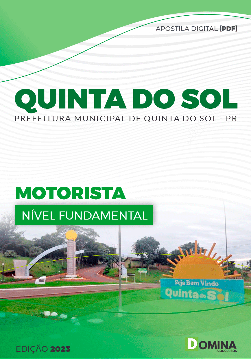 Apostila Concurso Pref Quinta do Sol PR 2023 Motorista