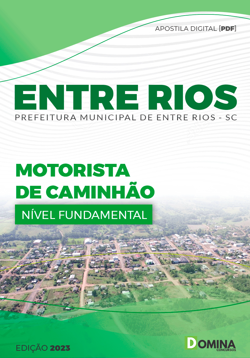 Apostila Pref de Entre Rios SC 2023 Motorista Caminhão