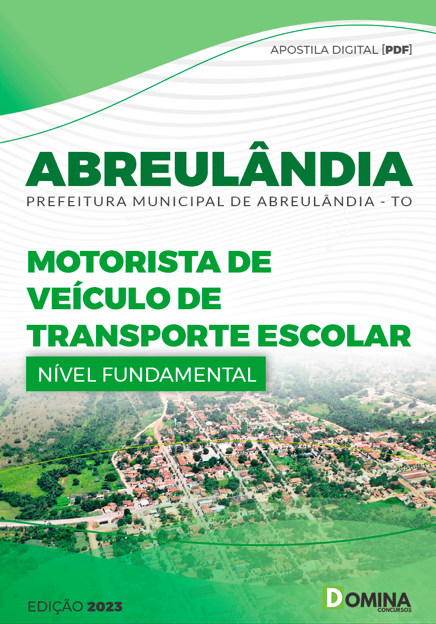 Apostila Pref Abreulândia TO 2023 Motorista Veículos Transporte Escolar