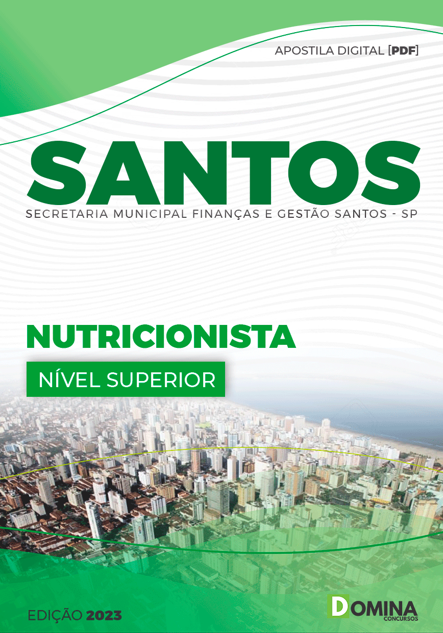 Apostila Concurso Pref Santos SP 2023 Nutricionista