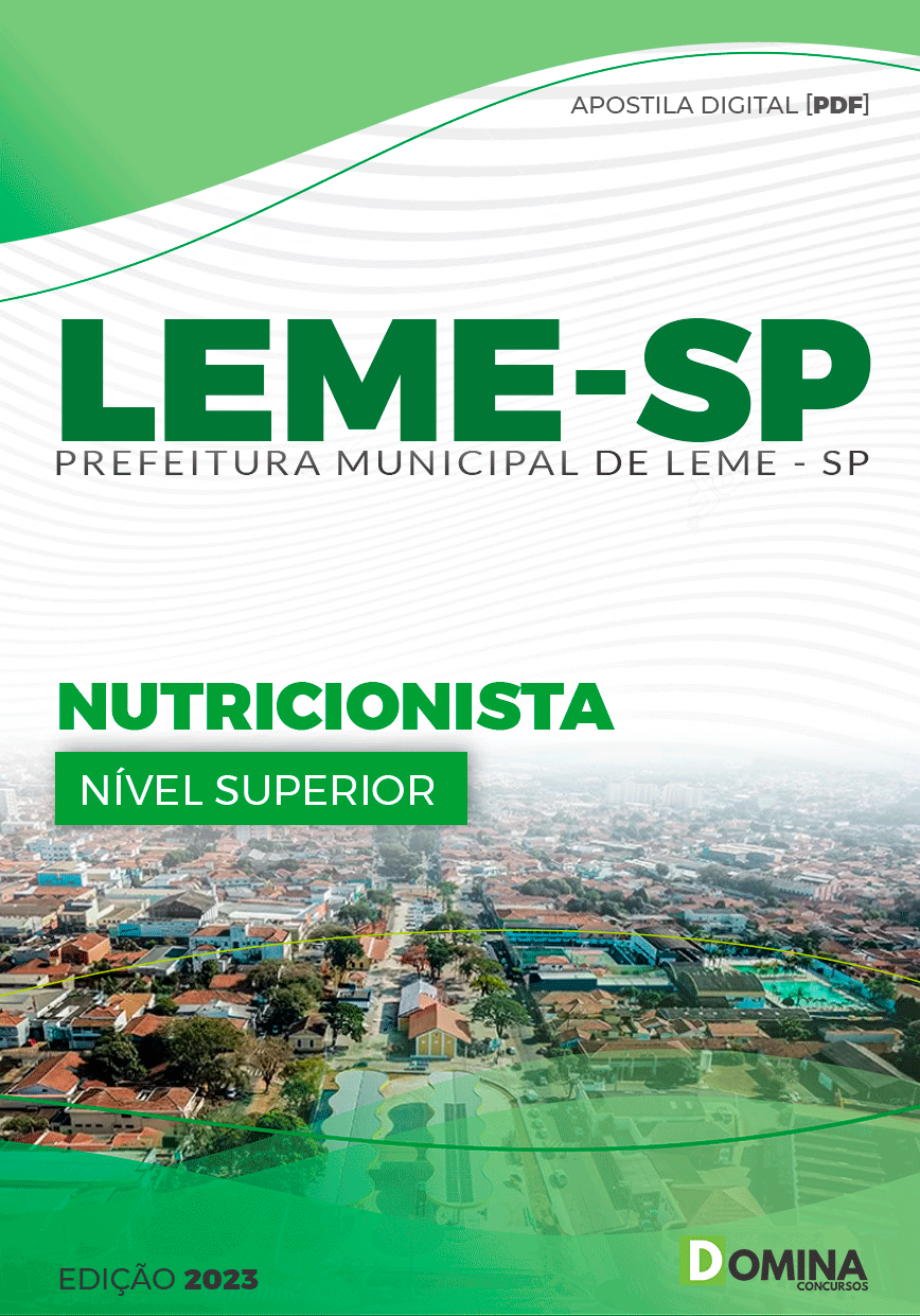 Apostila Concuro Pref Leme SP 2023 Nutricionista