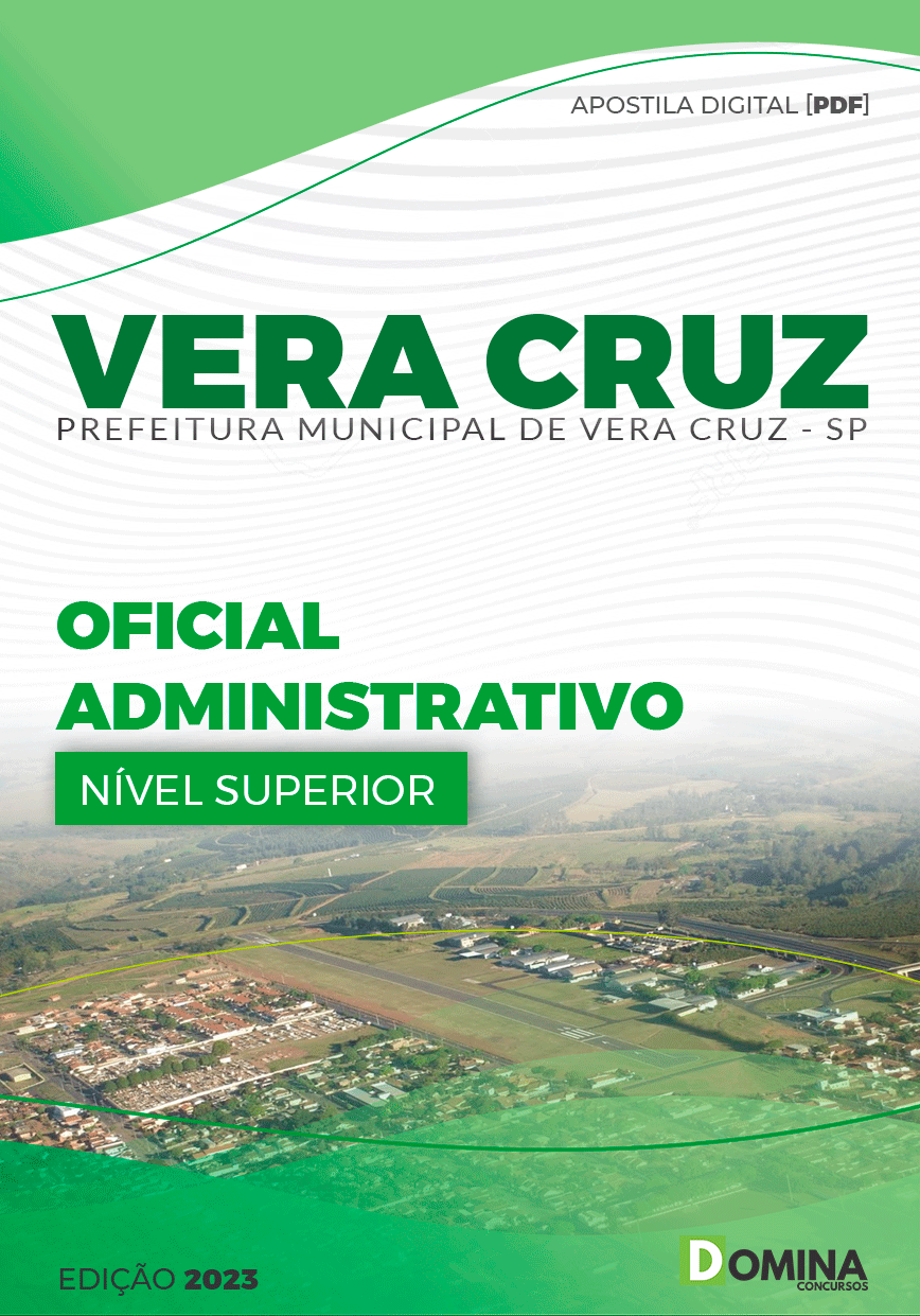 Apostila Digital Pref Vera Cruz SP 2023 Oficial Administrativo