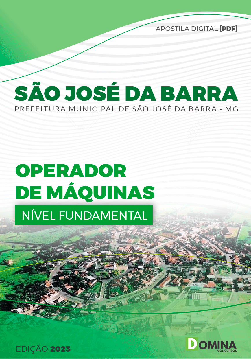 Apostila Pref São José da Barra MG 2023 Operador Máquinas