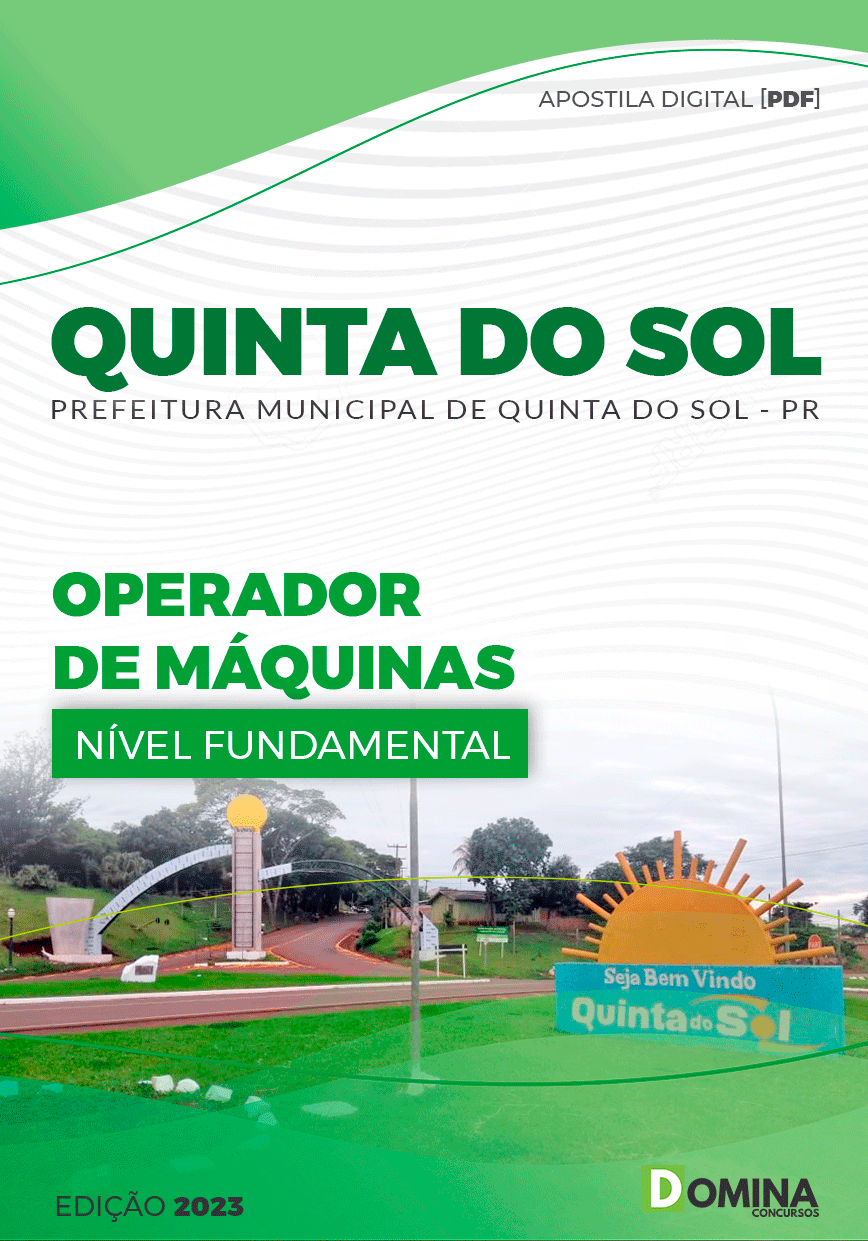 Apostila Pref Quinta do Sol PR 2023 Operador Máquinas