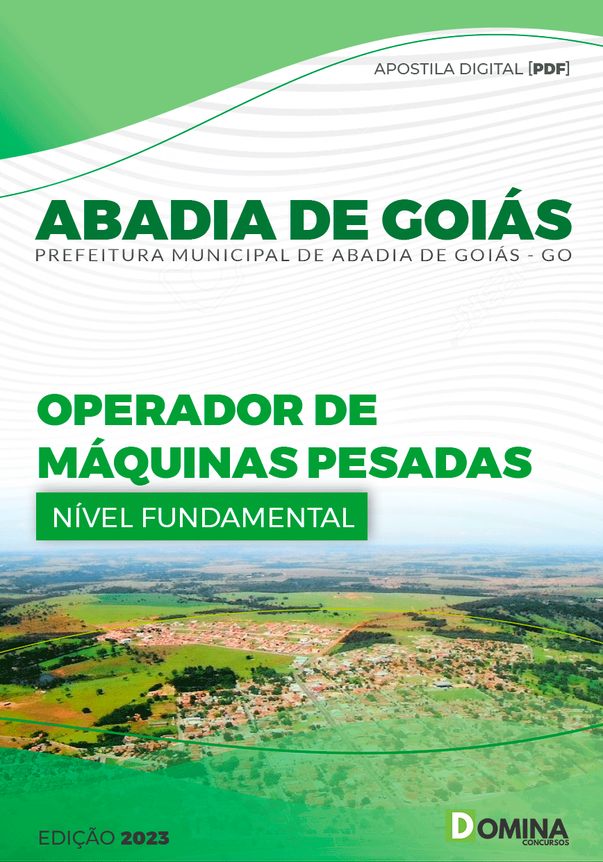 Apostila Pref Abadia GO 2023 Operador Máquinas Pesadas