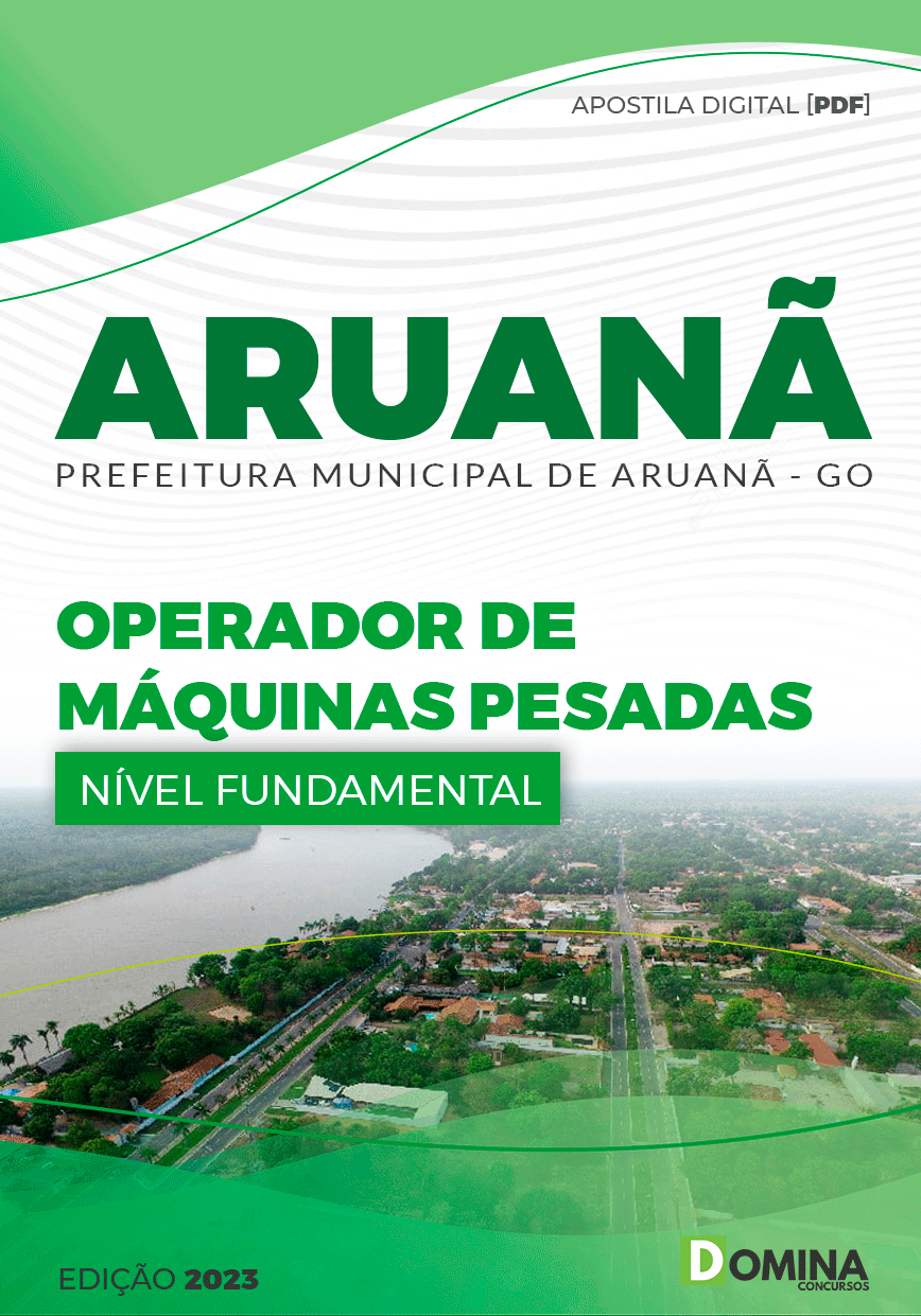 Apostila Pref Aruanã GO 2023 Operador Máquinas Pesadas